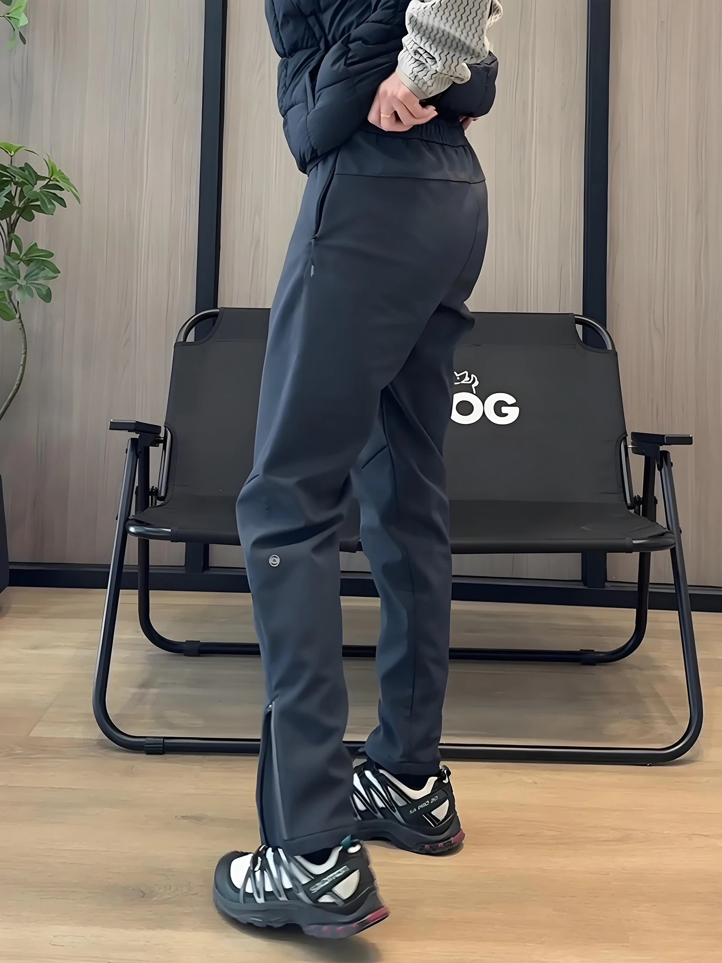 

American Sle Winter Fce Lined Soft ell Men's And Women's Outdoor Sports Pants Zipper Straight Leg Trousers for Climbing