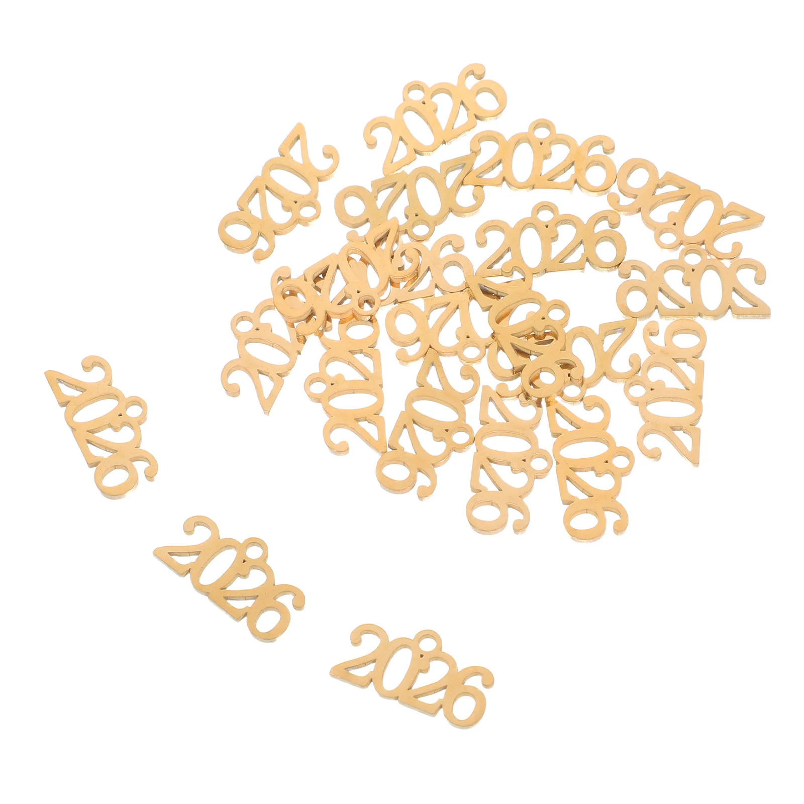 

20Pcs Commemorative Pendants Stainless Steel 2026 Number Charms for DIY Jewelry Making Bracelets Necklaces Keychains