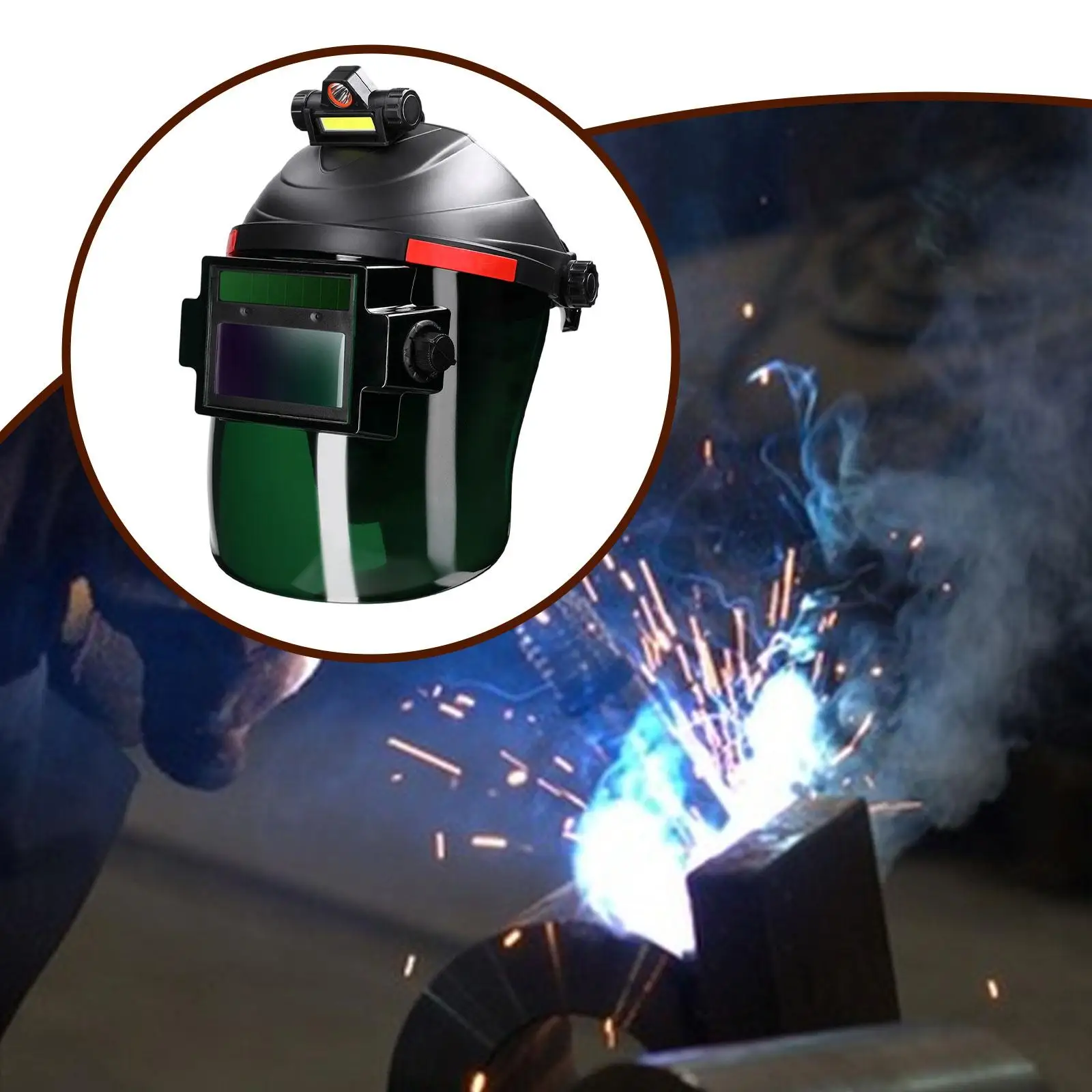 

Сварочный колпак с автоматическим затемнением 9-13, солнечная батарея 180 ° Откидное рабочее защитное оборудование Защитное снаряжение для резки и шлифования