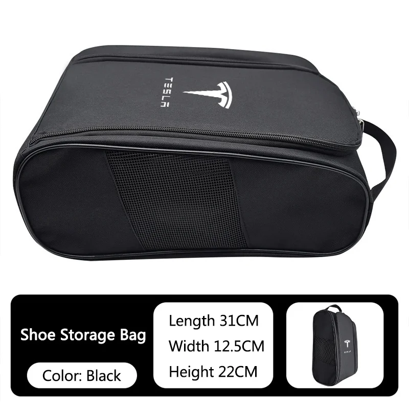 

Car Sneaker Storage Bag Portable Zipper High Capacity Storage Bag For Tesla Model 3 YXS Cybertruck Juguete Roadster Coil Bonina
