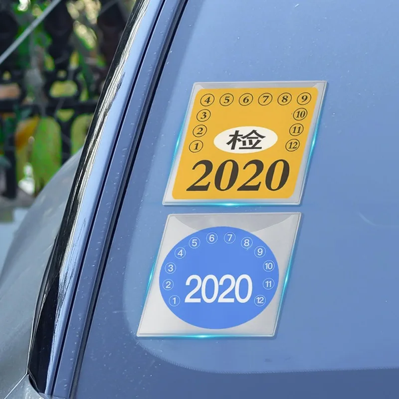 Windshield Annual Inspection Bag Sticker Parking Permit Card Pouch Card Holder Pocket Transparent Bag Plastic Anti-static Car