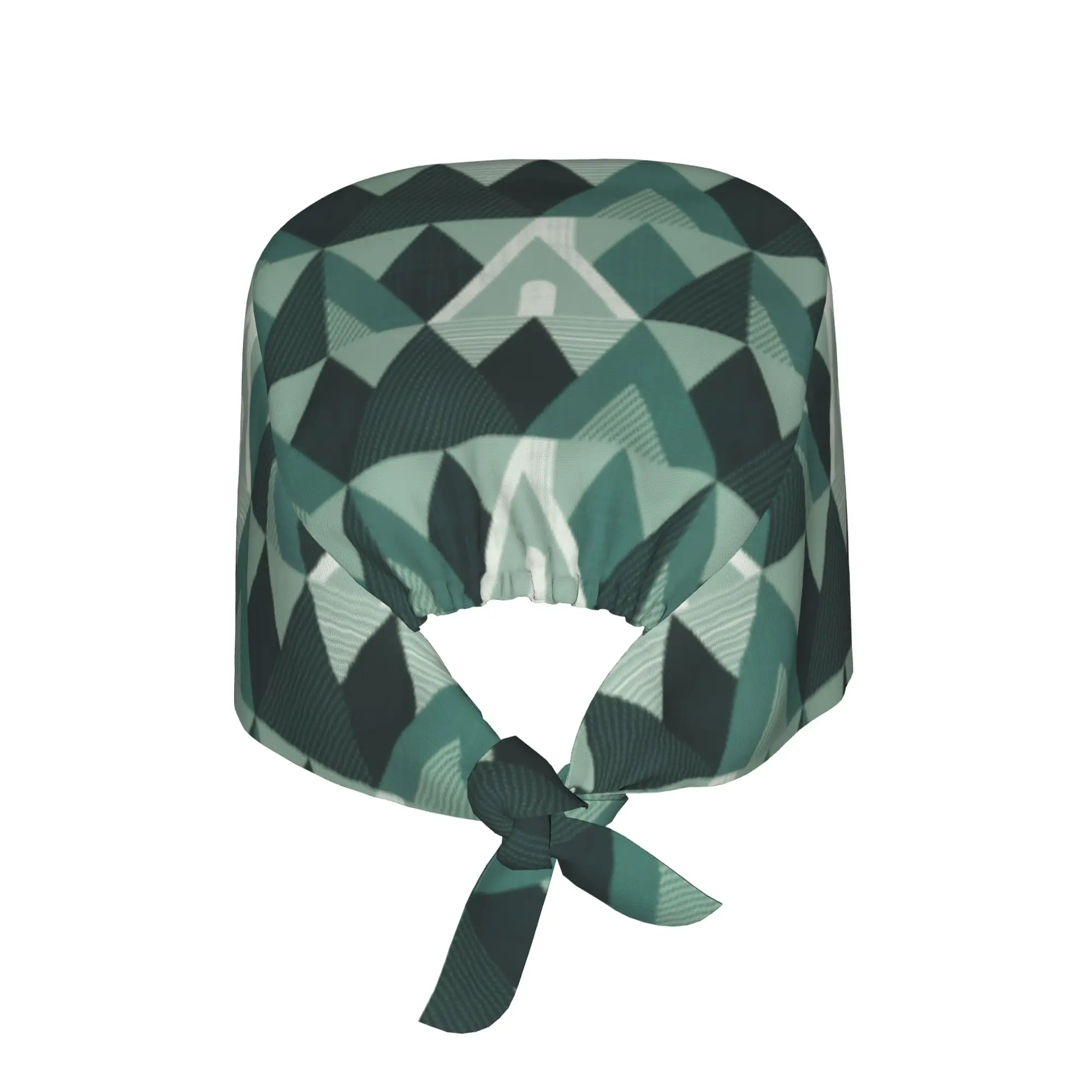 Adjustable Geometric Textured Mountain Lake Life  Working Hat Men Women  Surgical Hat Scrub Nursing Doctor Surgeon Cap for Chef