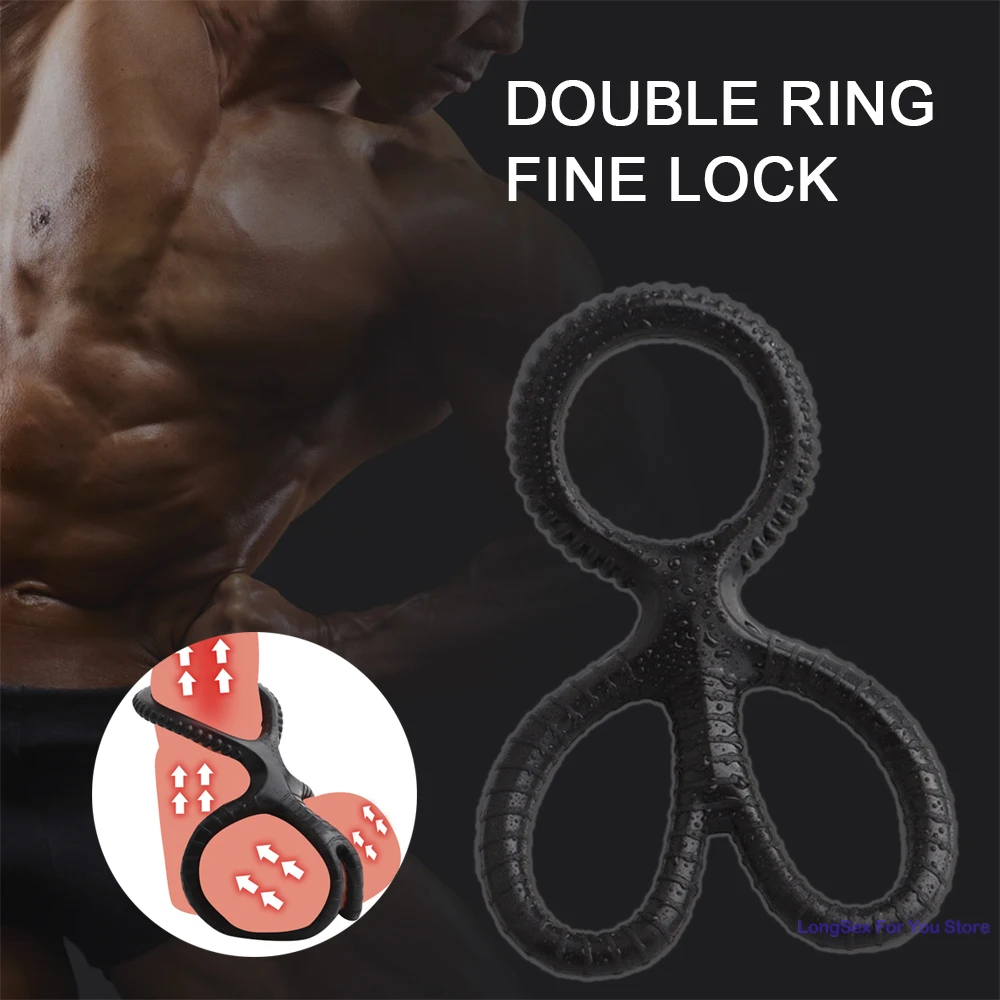 Penis Ring for men Delay Ejaculation Reusable Silicone Semen Cock Ring Penis Enlargement  Sexy Slave Stretchy Sex Toys For Men