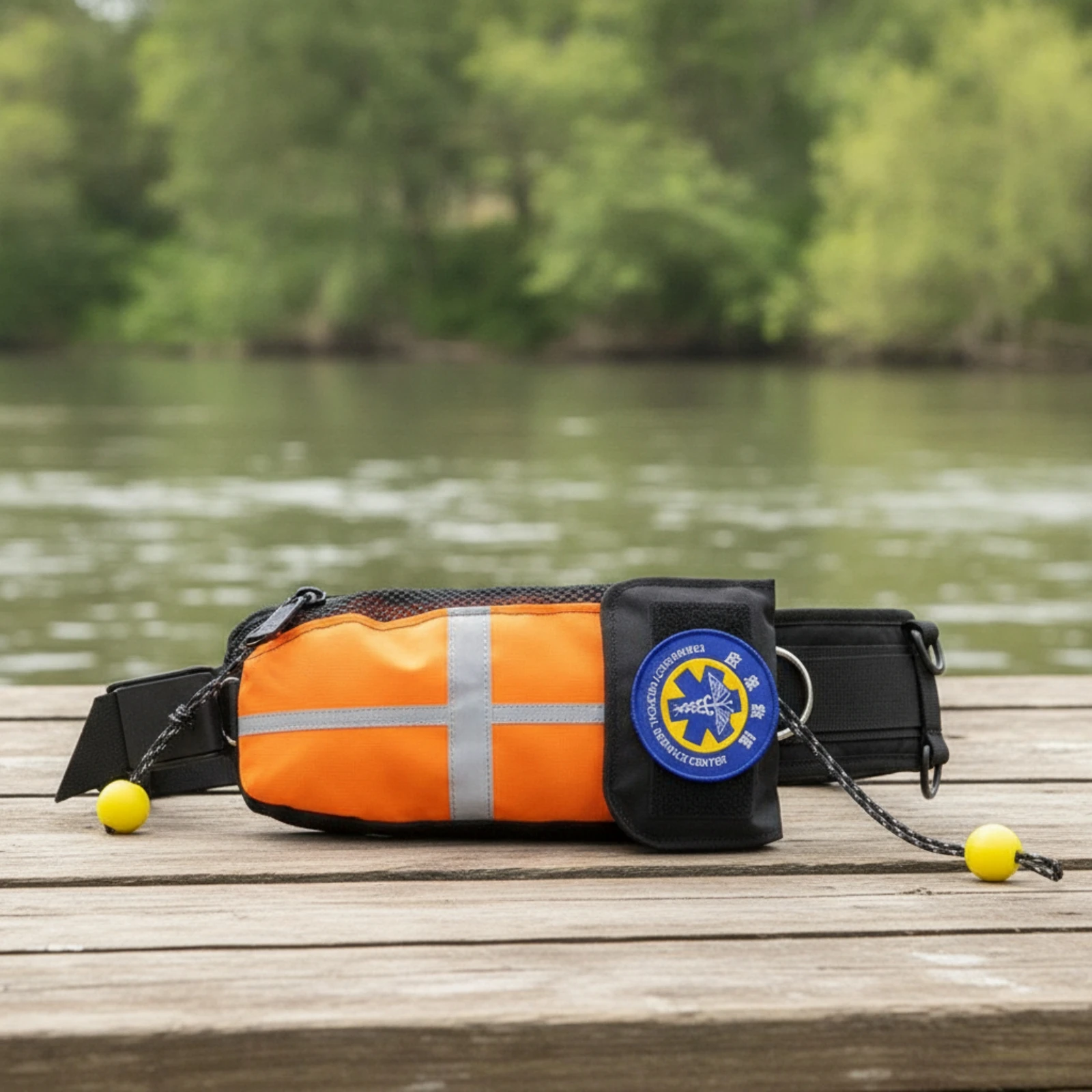 Rescue Waist Bag Reflective Water Rescue Throw Bag Floating Rope Quick-Release Life Line Waterproof for Lifeguards