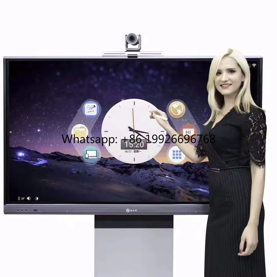 Portable Regitech RT-WB 55'' 4K Infrared 10-Point Touch Interactive Whiteboard LCD Display 1-Year Warranty for Classroom Use