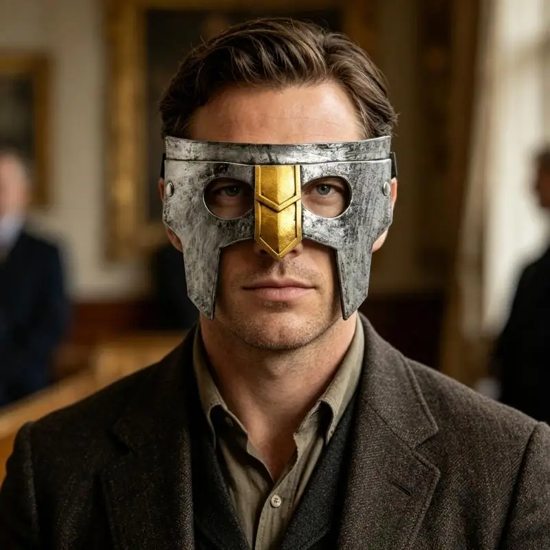 2026 New Realistic Armors Face Mask With Detailed Design Perfect For Renaissances Fairs And Theatrical Performances