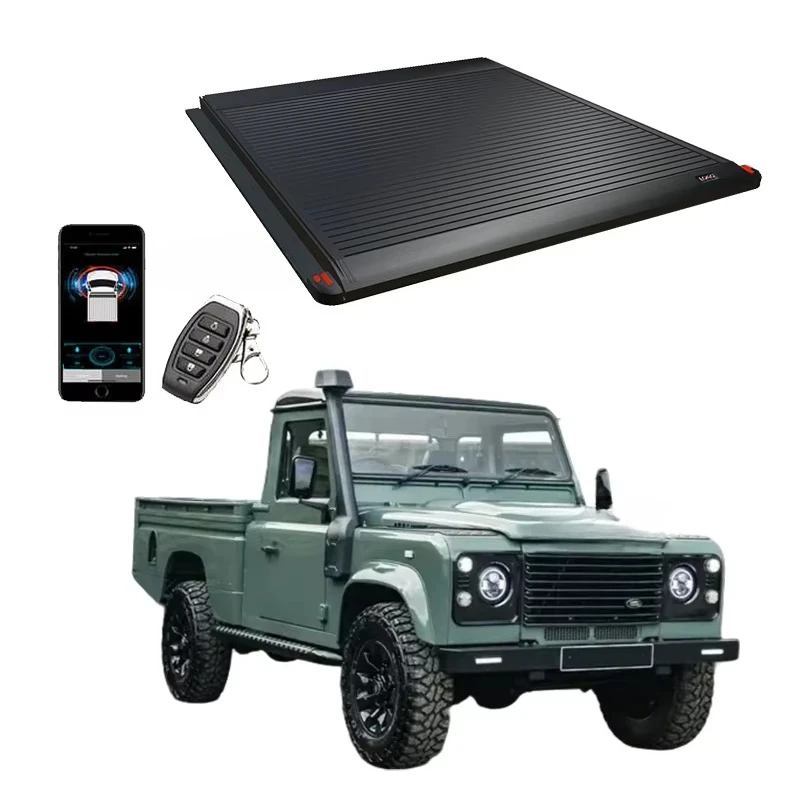 

r Defender Pickup Electric Aluminum Retractable Roller Shutter Tonneau Cover Waterproof Locking