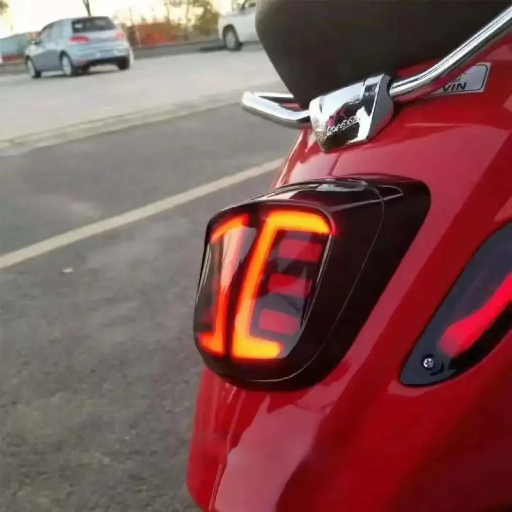 High quality motorcycle tail lamp light LED modified rear   with smoked black  for Vespa Spring 150