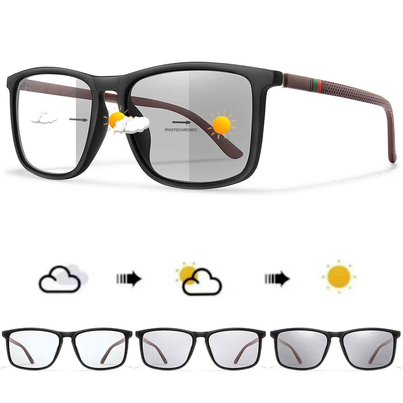 Photochrome Angel-Sonnenbrille für Männer und Frauen, Outdoor-Sport, Fahrrad, Radfahren, Laufen, Brillen, winddichte Brille