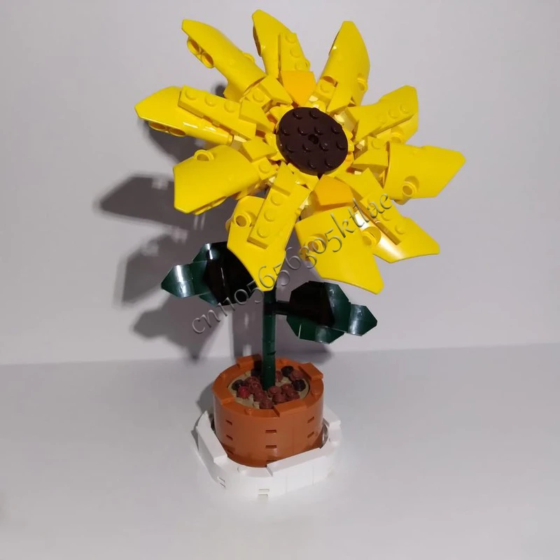 199 stuks bloemen zonnebloem MOC aanpassen modulaire bouwsteen populair creatief ontwerp technologie model DIY montage speelgoed cadeau