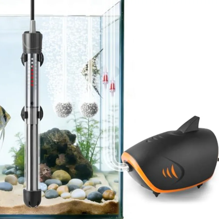 

Нагреватель для аквариума 300 Вт и мощный воздушный компрессор для аквариума 110 GPH