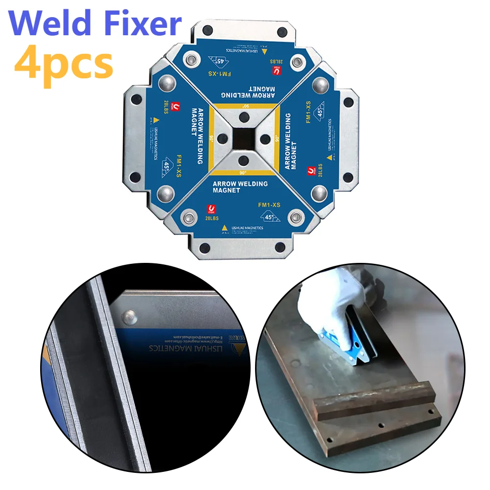 4pcs Magnetic Welding Holders Fixer 45° 90° 135° Multi-angle Solder Magnet Weld Fixer Positioner Welding Soldering Locator Tool