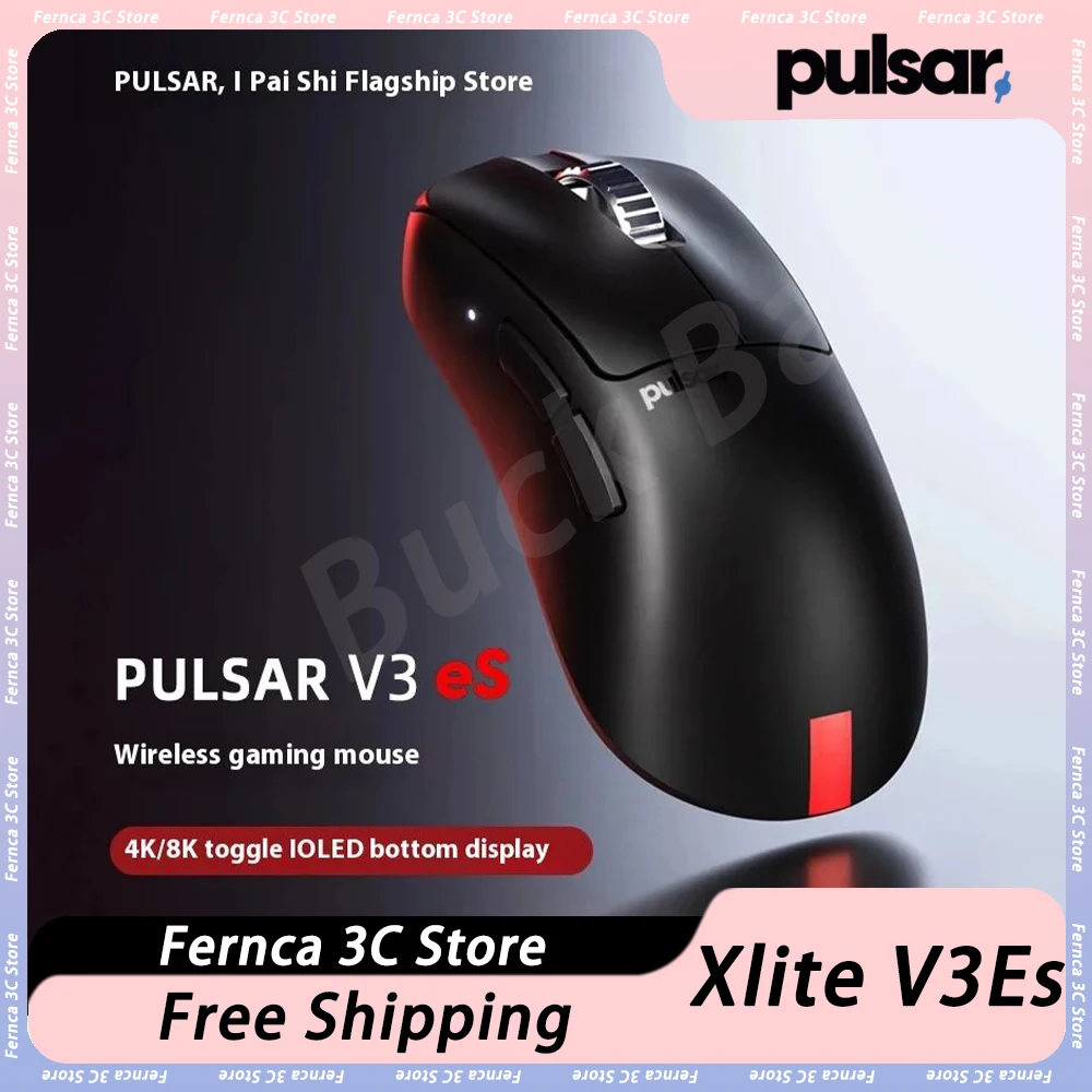 

Pulsar Xlite V3Es Wireless Mouse 8K PAW3395 Sensor Low Latency OLED Screen Lightweight Gaming Mouse Ergonomics Pc Gamer Gifts