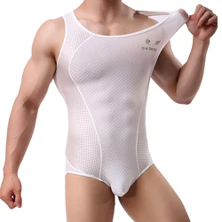 Men Sexy Wrestling Leotards Undershirts Slimming Body Shaper Shapewear Bodysuits Hombre Tank Tops Bodysuit Underwear Sleepwear