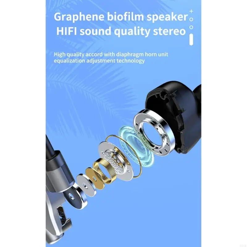 

5 шт. наушников-вкладышей с креплением на ухо, совместимых с BT5.2, для бизнеса, вождения, спорта, IPX7