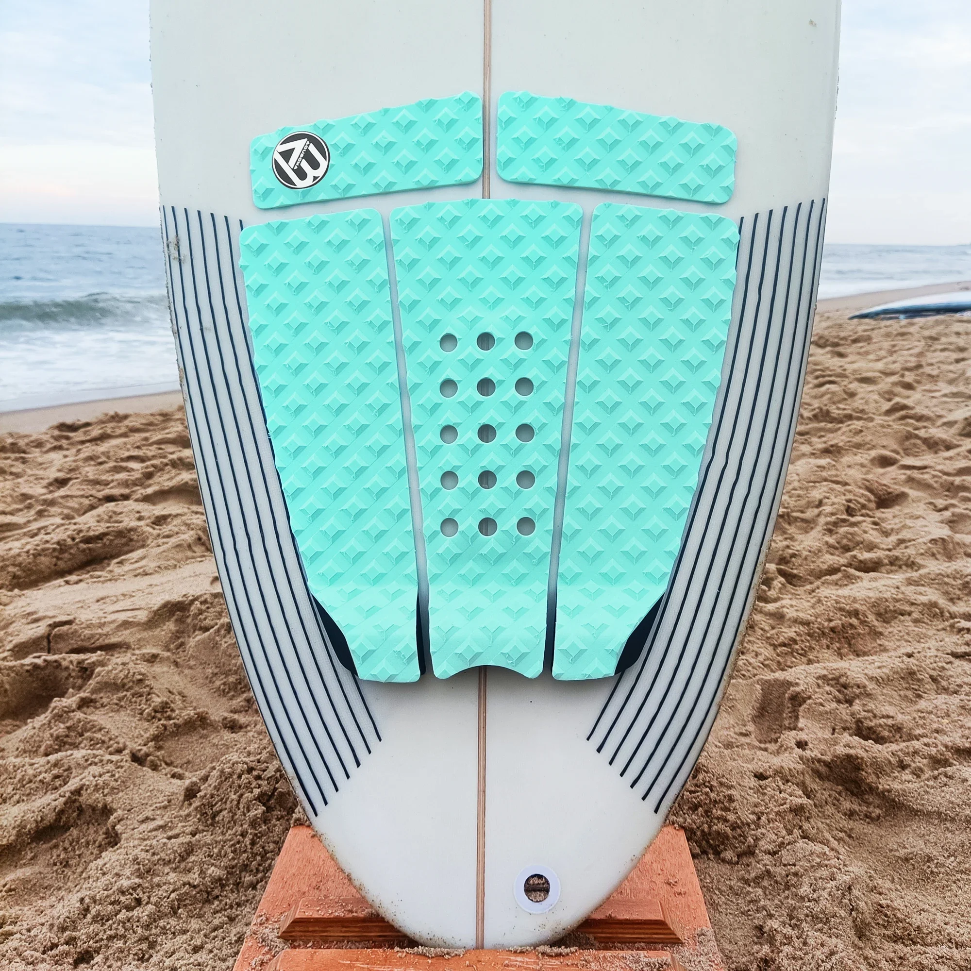 

5 piece Surfboard Traction Pad with 3M Adhesive Professional Tail Pad Surfing or Skimboarding