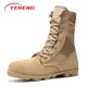 Botas tácticas militares de cuero genuino para hombre, senderismo outdoor.