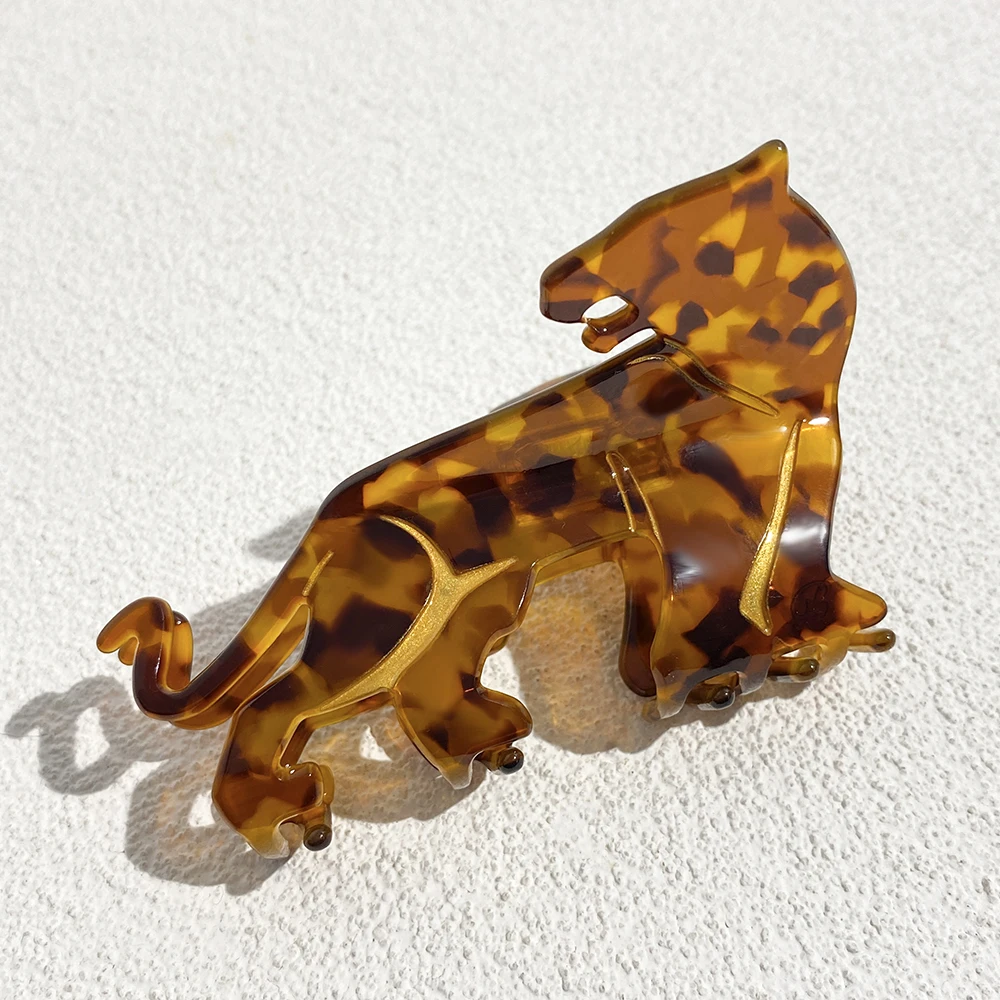 AENSOA Nischendesign Leopardenmuster Tiger Grab Cartoon Haarnadel Frauen Persönlichkeit Wildtier Essigsäure Clip Hinterkopf Hai Clip – Detail 18