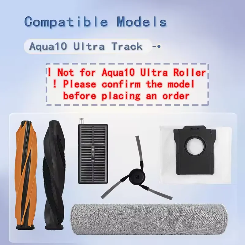 For Dreame Aqua10 Track, Aqua 10 Pro Track, 10 Ultra Track Complete, RLR61CE / RLR81CE Parts Brush Filter Mop Bag Accessories