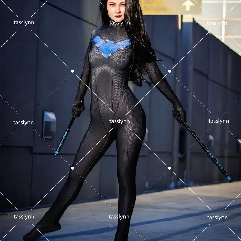 Night Wing Costume Cosplay Zentai Dick Grayson Robin Body 3D Stampato Adulti Tute intere Zentai Body