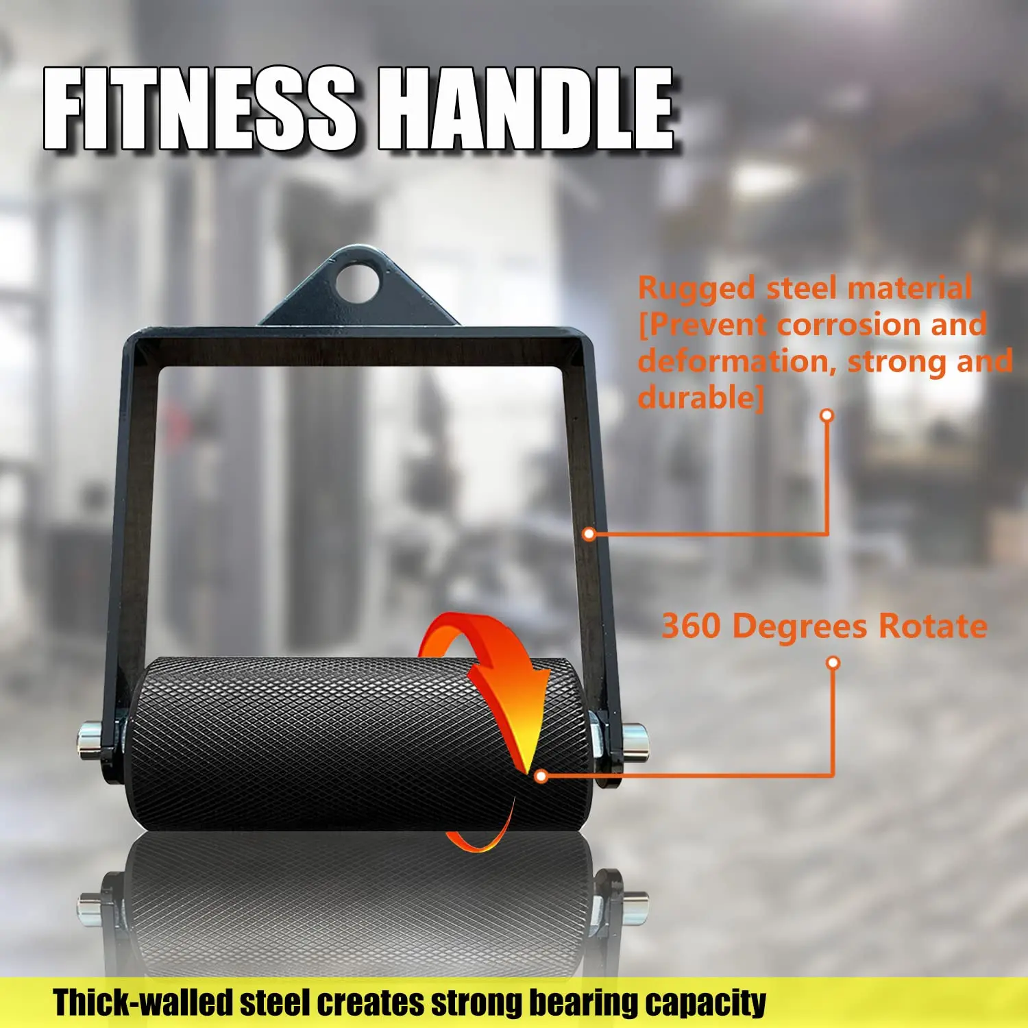 Poignée de machine à câble à poulie en forme de D pour salle de sport à domicile, accessoire de fitness, bras de lutte, entraînement, Deadlift, 4