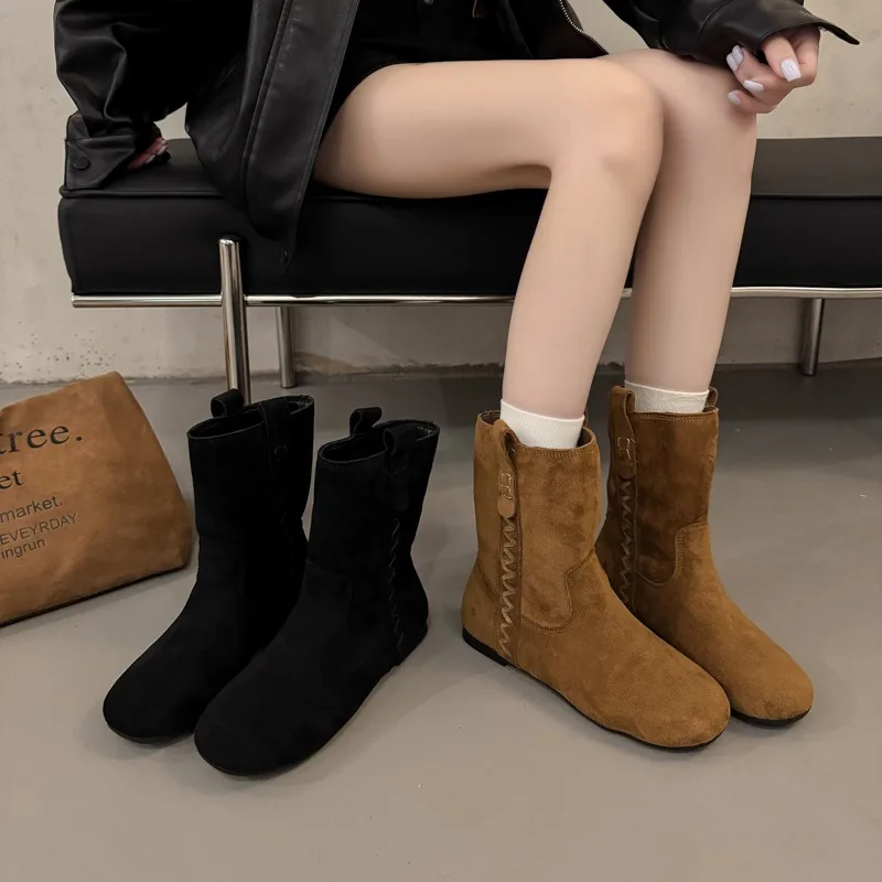 

2025 Women's Simple and High-quality Hot-selling Trend Short Boots Casual Winter Walking Boots Fashion Snow Boots