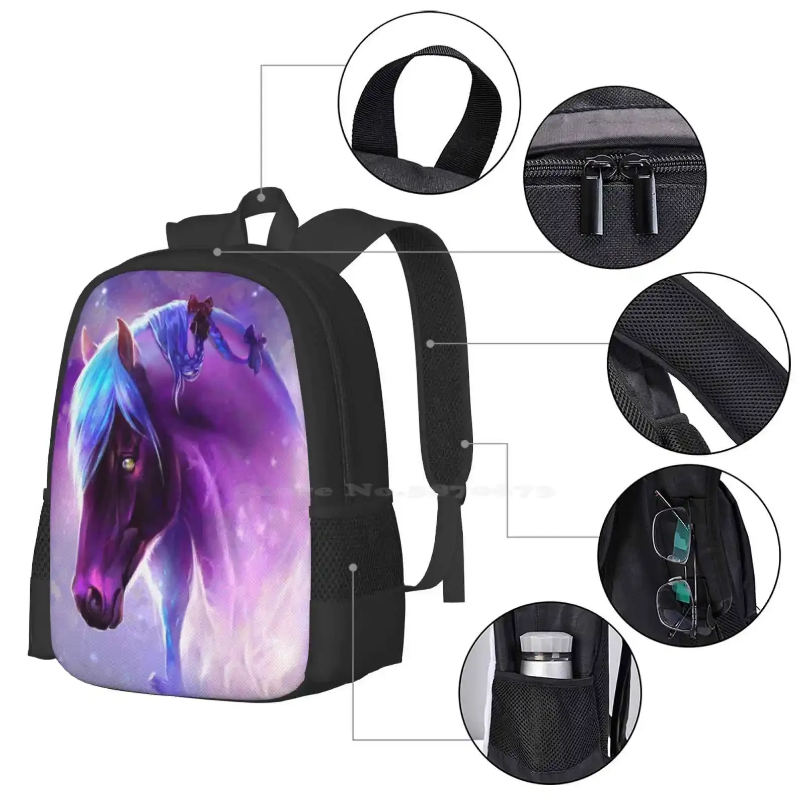 الحصان السحري # 2 حار بيع حقيبة مدرسية على ظهره حقائب الموضة Sso Star Stable Horse #4