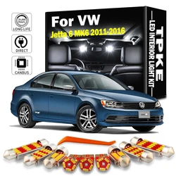 TPKE 13Pcs Canbus Interior LED Car Reading Light Kit For VW Jetta 6 MK6 2011-2013 2014 2015 2016 Map Dome Trunk Glove Box Light