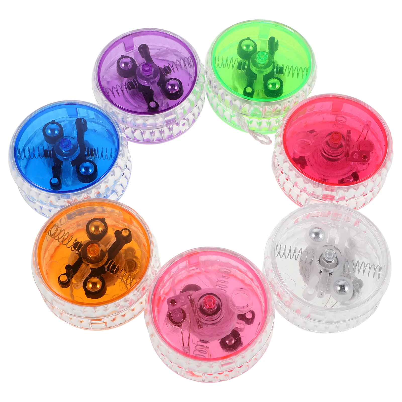 

7 шт. светящиеся шарики йо-йо со светодиодной подсветкой, игрушка на веревке для уличной вечеринки, ночные трюки, светящиеся шарики йо-йо для детей