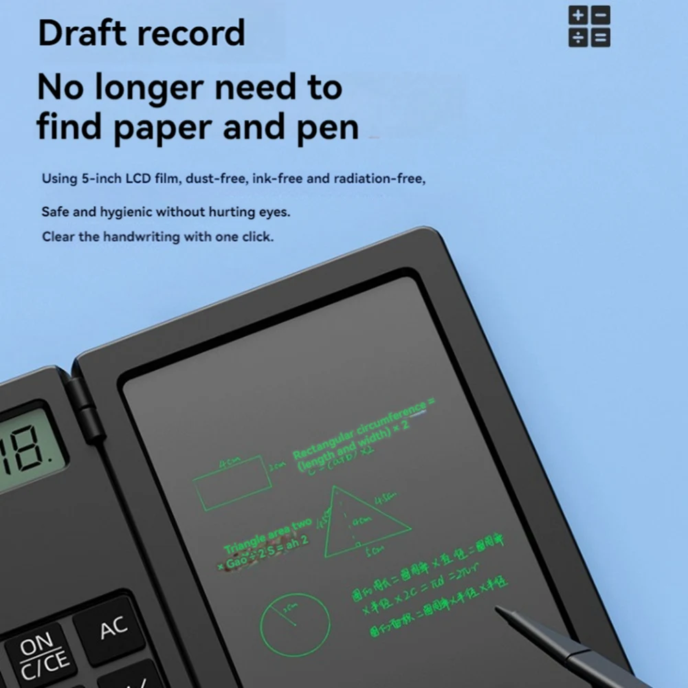 Calculator With Writing Board 12 Digits LCD Display Desktop Calculator Portable Calculator For Office School And Home