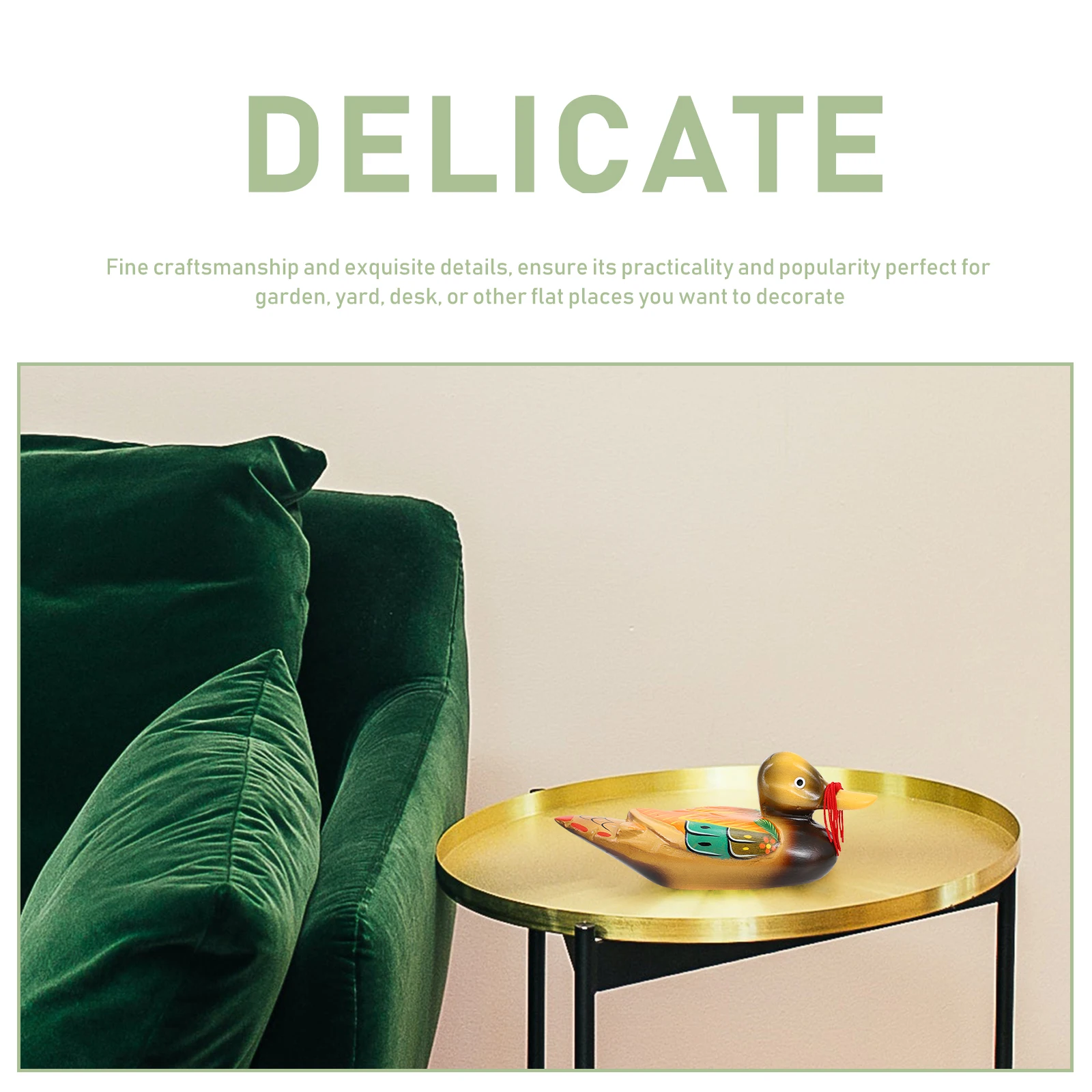 

2Pcs Ornament Decorative Wooden Craft Living Room Bedroom Desktop Adornment Wedding Household Artware Colorful Drawing