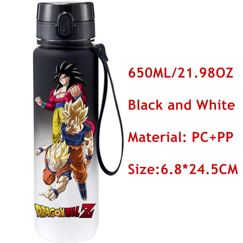 650ML Dragon Ball Anime Super Saiyan Son Goku Fashion Plastic PcLeak Proof Resistant Outdoor Portable Travel Sports Water Cup