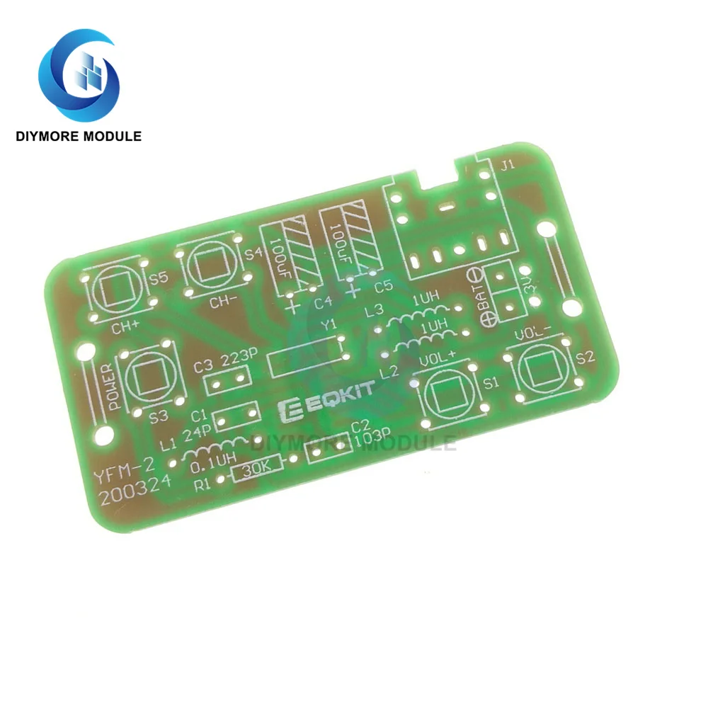 DIY 키트 FM 스테레오 라디오 수신기 모듈, 76-108Mhz 무선 수신기, DIY 전자 생산 훈련 부품 납땜