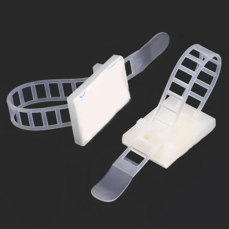 10PCS Cable Tie Mount Adjustable Clips Self Adhesive Strap Fix Holder Plastic Network Wire Power Cord Car Organizer Clamp