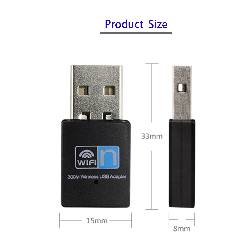 Récepteur de signal WiFi avec partage d'émetteur, 300Mbps, USB, carte réseau sans fil, jeu, réception de signal WiFi, adaptateur USB sans fil
