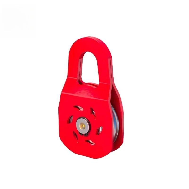 10 Ton Heavy Duty Open Snatch Block Pulley Kit with Red Shackle, Recovery Winch Accessory for 4x4 Off Road