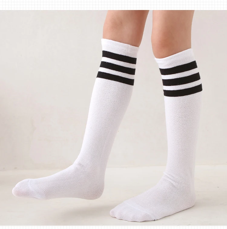 Frühlings- und Sommersocken für Kinder und Mädchen, atmungsaktiv, gestreift, niedliche Mittelrohrstrümpfe, Studenten-Overknee-hohe lange Socken – Detail 13
