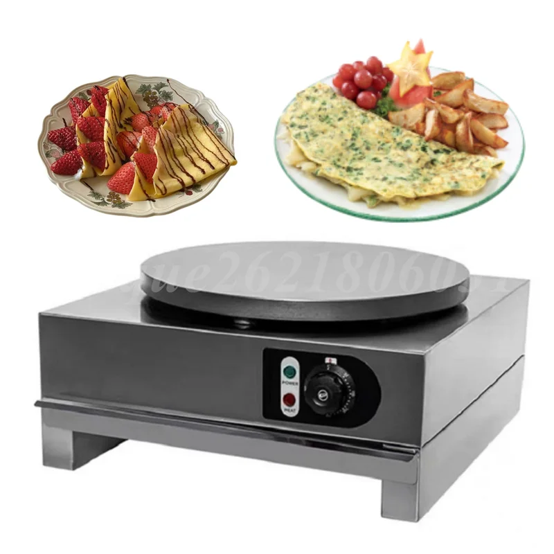 

Electric Stainless Steel Crepe Pancake Machine Household Easy-To-Operate Snack Machine Pancake Baking Pan Waffle Roti Equipment