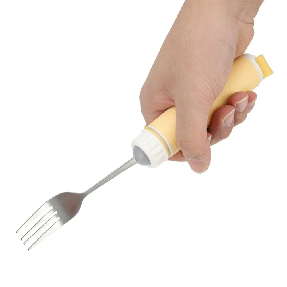Horquilla Metálica Principal Antivibración, Antideslizante, Sin Fuerza de Agarre, Horquilla Adaptativa con Mango de Silicona Antideslizante, Horquilla Asistencial para Uso Hospitalario