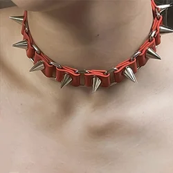 Hip-hop Rivet Collar, Gothic Style Necklace Clavicle Chain, Men's And Women Holiday Party Birthday Valentine's Day Lovers Gifts