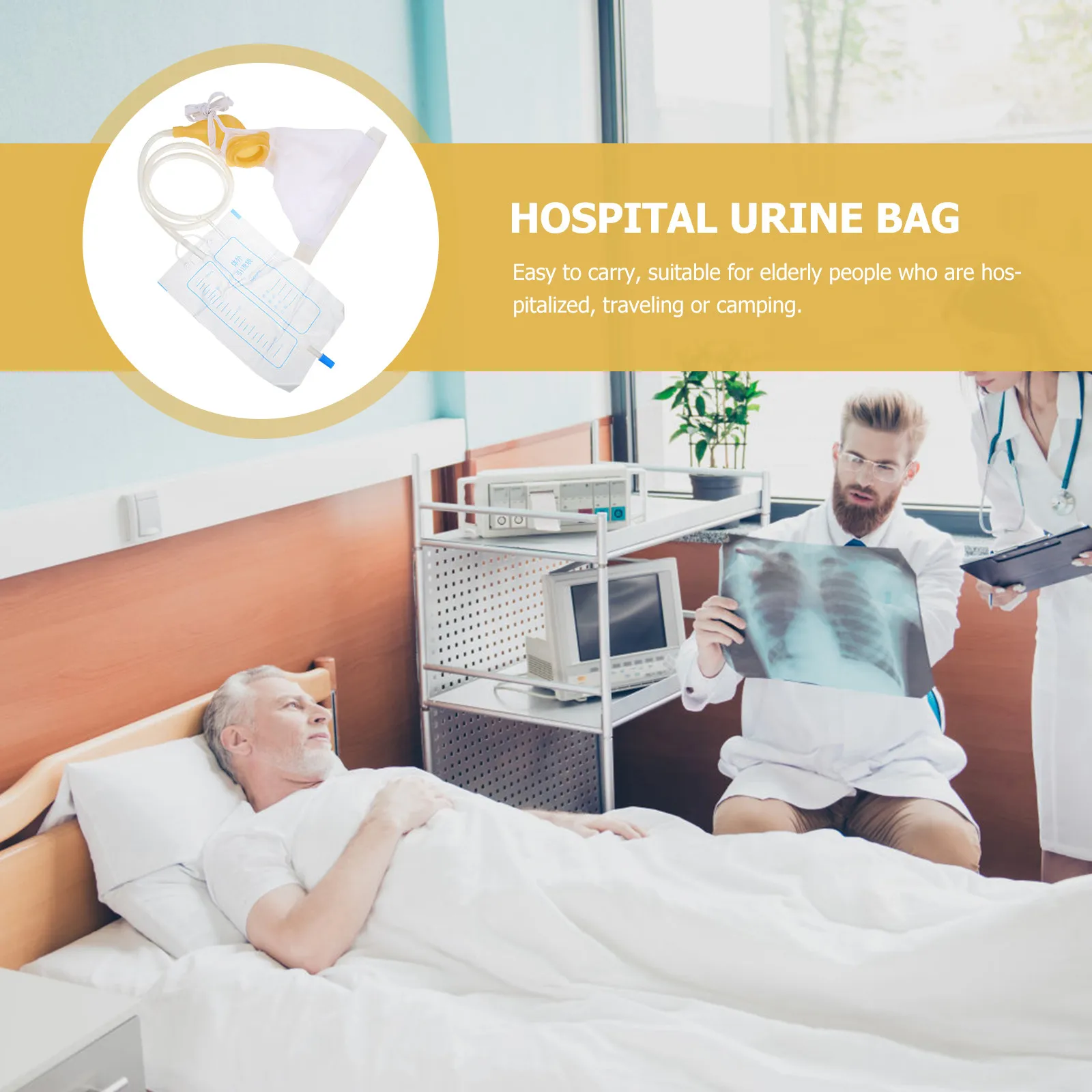 Premium Latex Plastic Portable Collection Bag for Men Elderly Hospital Home Travel Camping Reusable Urinal Bag Comfortable