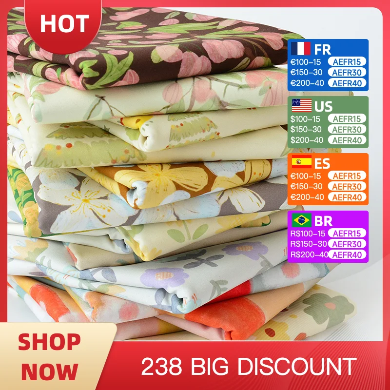 

100% cotton canvas 20S Manual DIY printing and dyeing decorate fabric clothing luggage and bags throw pillow tablecloth sofa