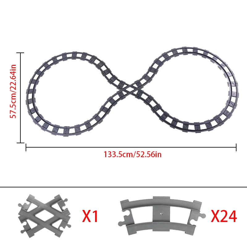 Big Size Bouwsteen Bakstenen Trein Tracks Crossover Onderdelen Schakelaar Rechte Gebogen Duploes Accessoires DIY Speelgoed Voor Kinderen Gift