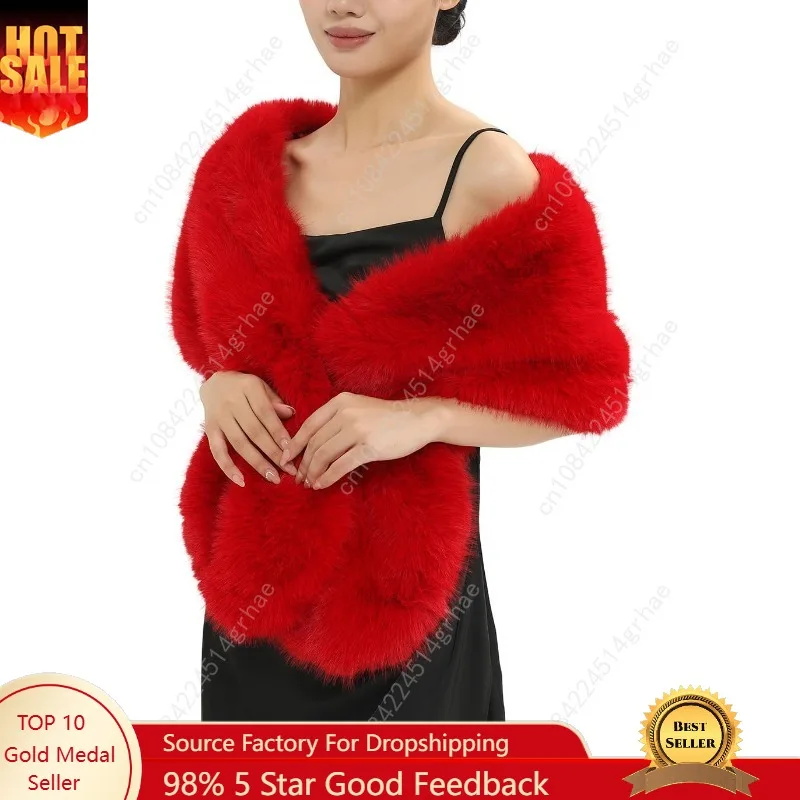 

Fur Collar Scarf for Women Faux Fur Scarves Neck Shrug for Fall Winter Coat Dress