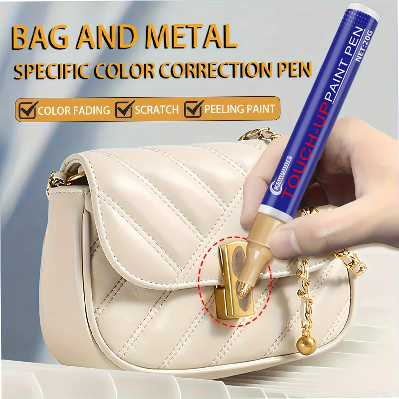 Professional Golden Buckle Zipper Oxidation Wear Repair Pen - Multifunctional Metallic Paint Repair Marker, Golden Logo Oxidatio view 2