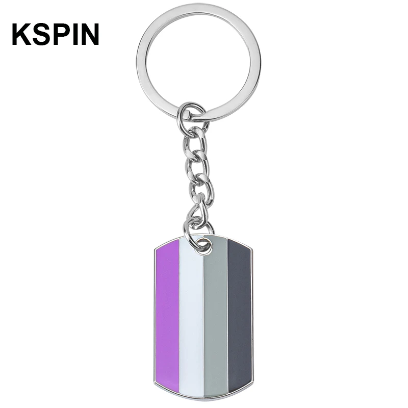 Asexual Pride Key Chain Syria Bird Key RING  Keychain Bag Pendant Key Chain Holder Key Car Trinket Keyring For Men Women Gift