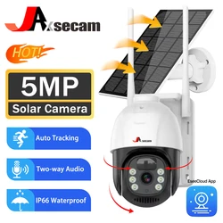 HD 5MP Smart WIFI Solar CAMERA Powered Battery IP PTZ Security Camera Two Way Audio PIR Detection Wireless Out solar CCTV 4G Cam