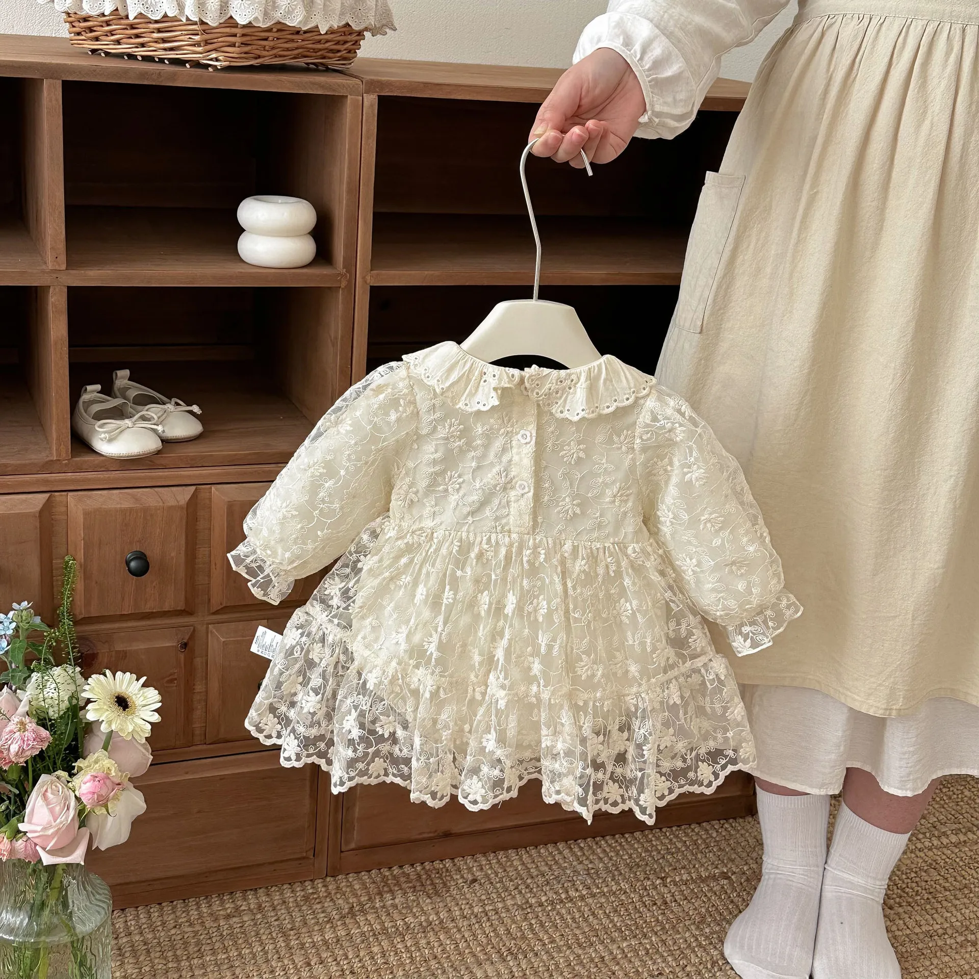 

0-24M Baby Girl Clothes Newborn Bodysuit Lace Princess Toddler Romper Dress Spring Autumn Infant Girls One Pieces Onesie