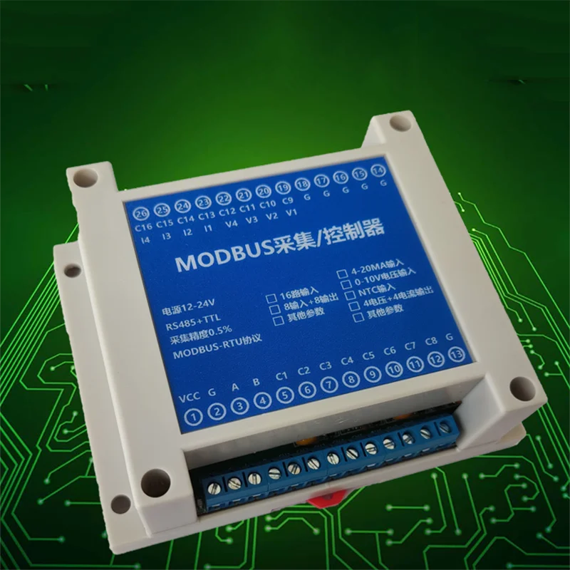 

8/16/32 channel temperature transmitter NTC to RS485 MODBUS-RTU acquisition module thermistor