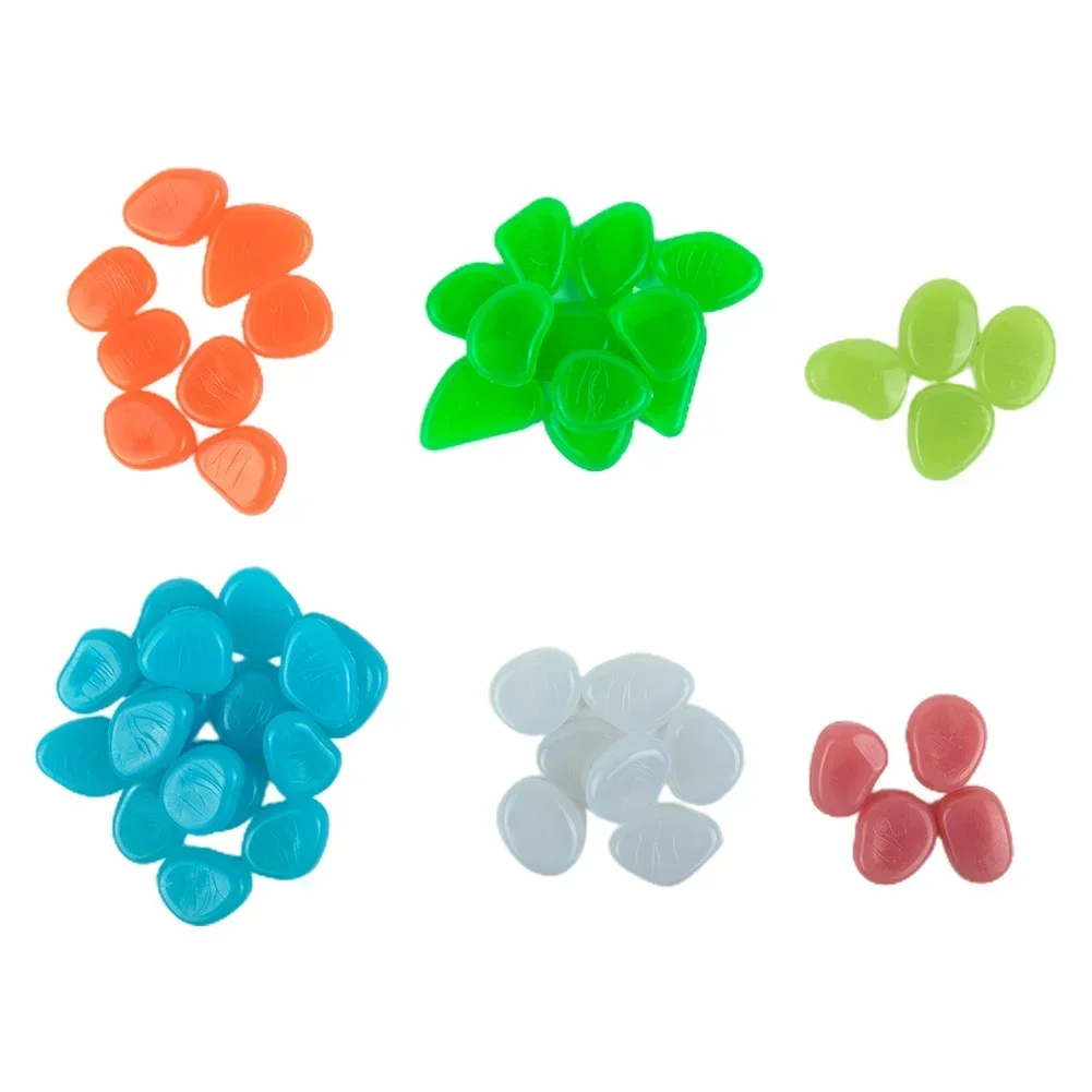 50Pcs Glow In The Dark Garden Pebbles For Sidewalk Garden Terrace Lawn Garden Patio Fish Tank Aquarium Decoration Glow Stone